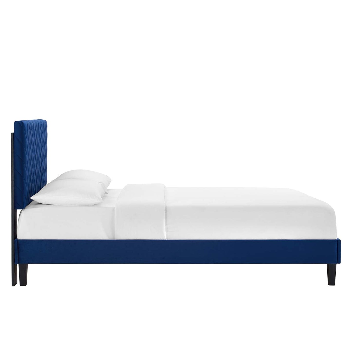 Leah Chevron Tufted Performance Velvet King Platform Bed by Modway