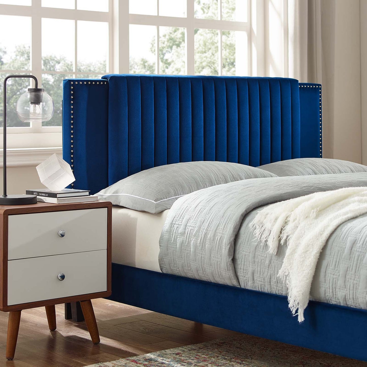 Zahra Channel Tufted Performance Velvet King Platform Bed by Modway