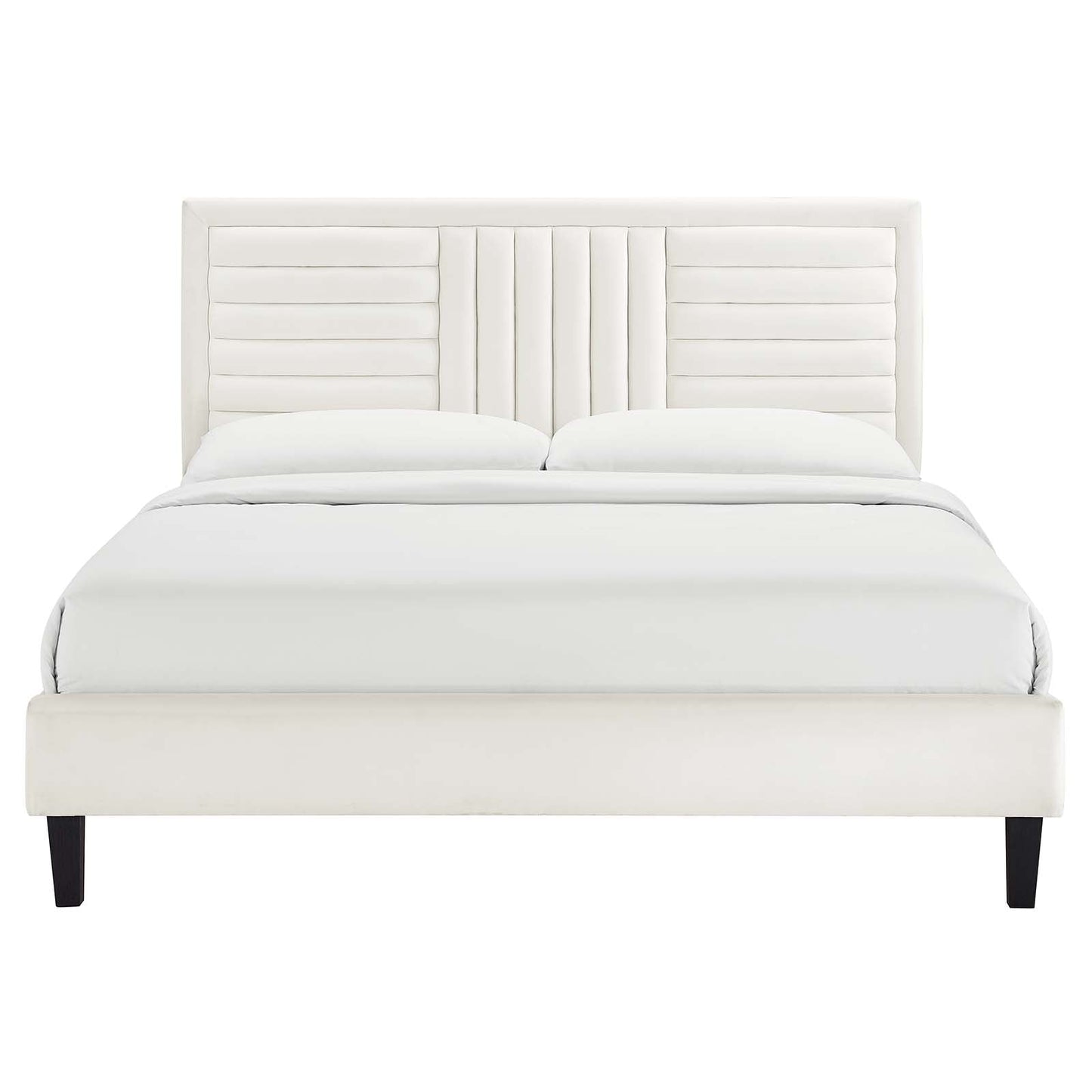 Sofia Channel Tufted King Platform Bed