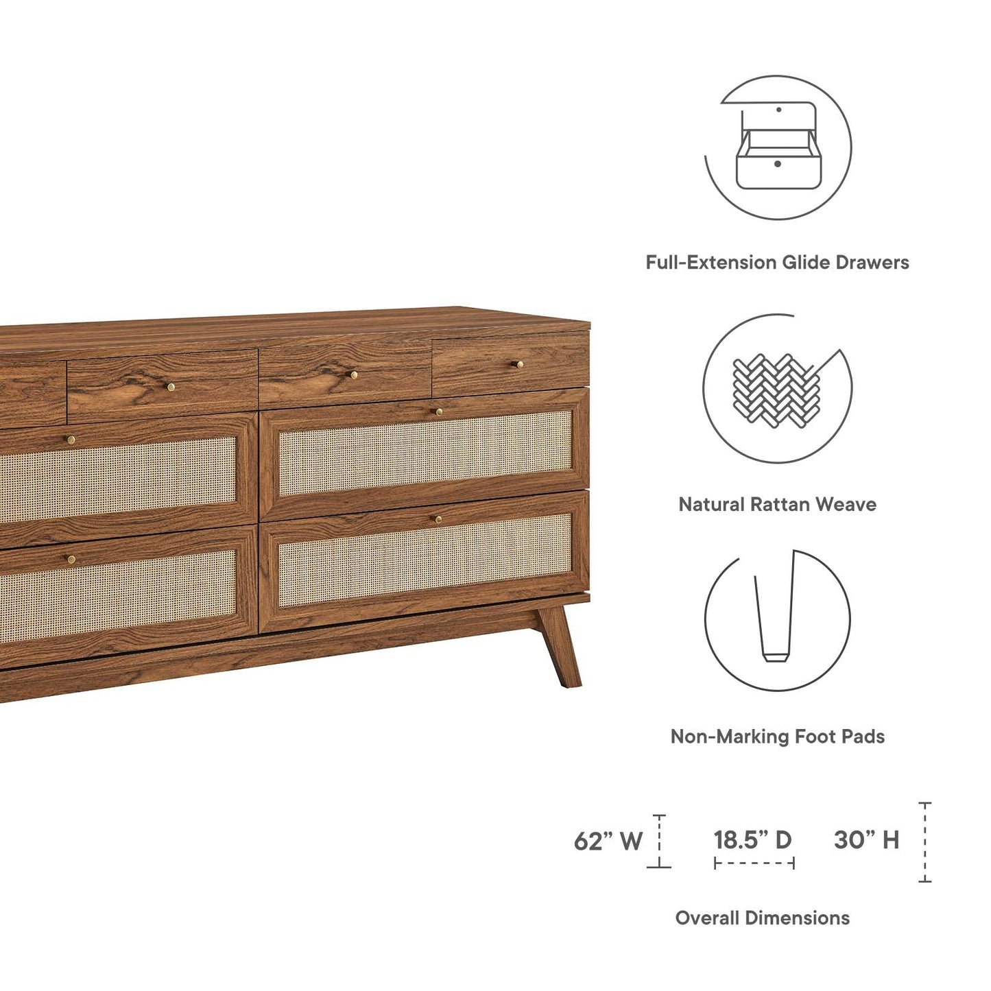 Soma 8-Drawer Dresser by Modway