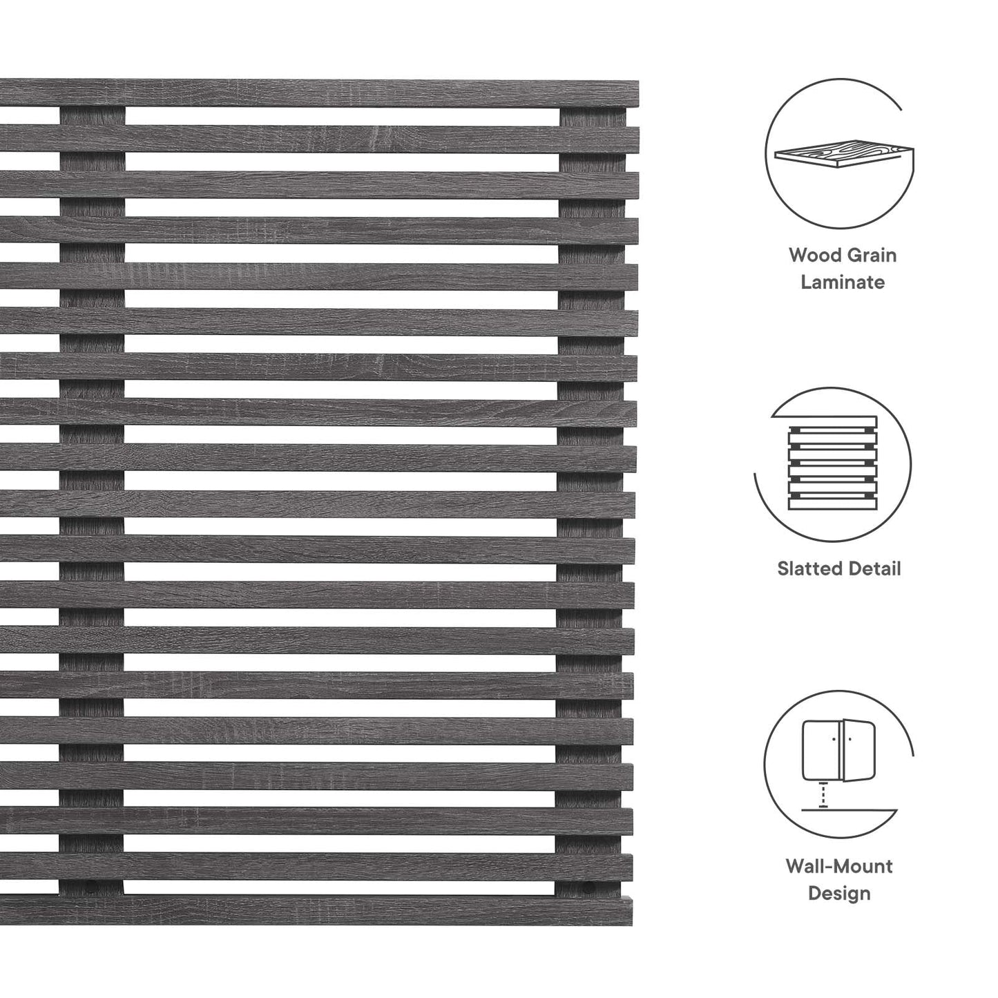 Render Wall Mount Twin Headboard by Modway