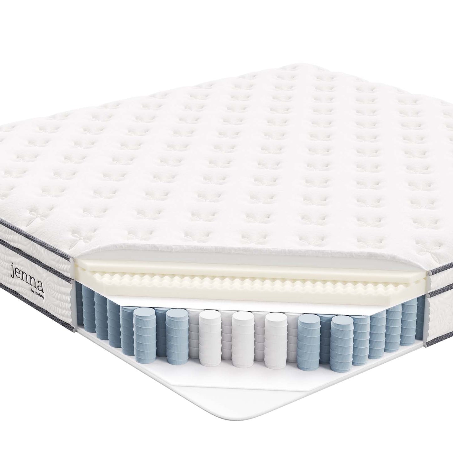 Jenna 12" Innerspring and Foam California King Mattress by Modway
