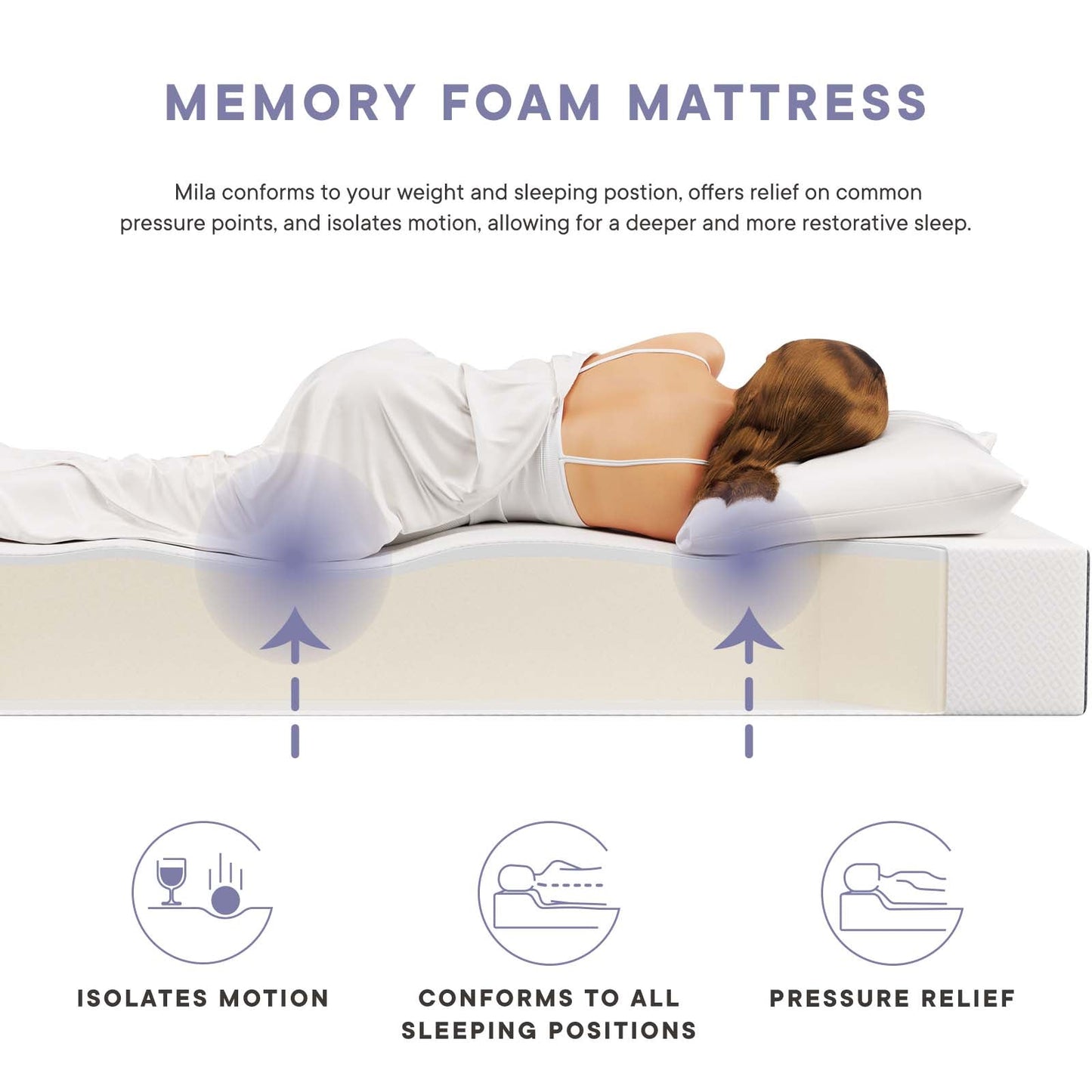 Mila 12" King Mattress by Modway