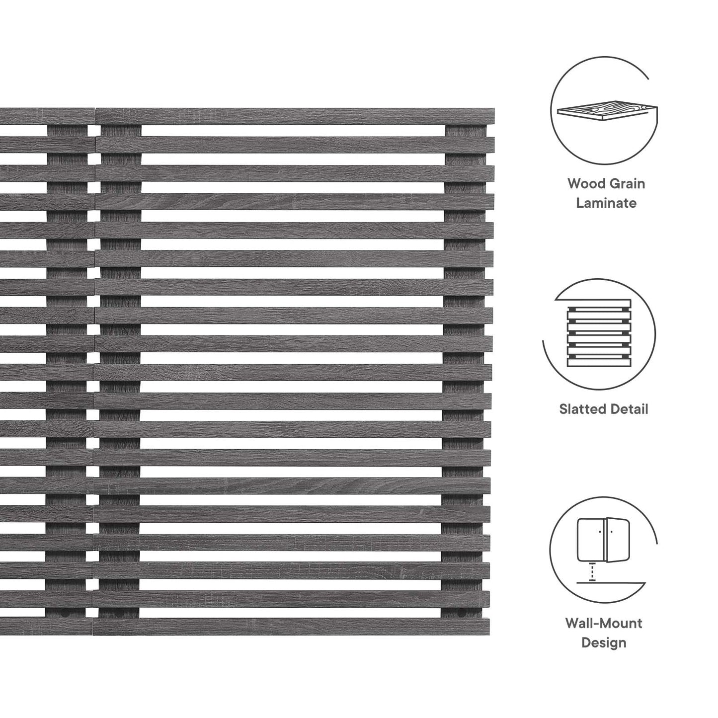 Render Wall Mount Queen Headboard by Modway