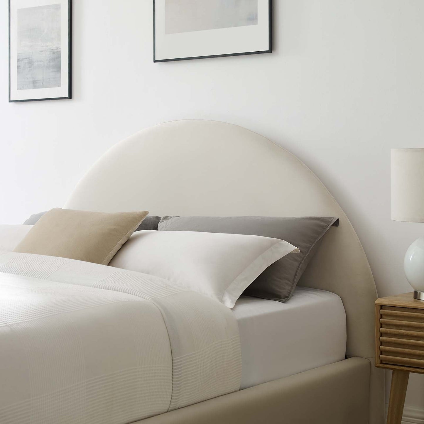 Resort Performance Velvet Arched Round Queen Platform Bed by Modway
