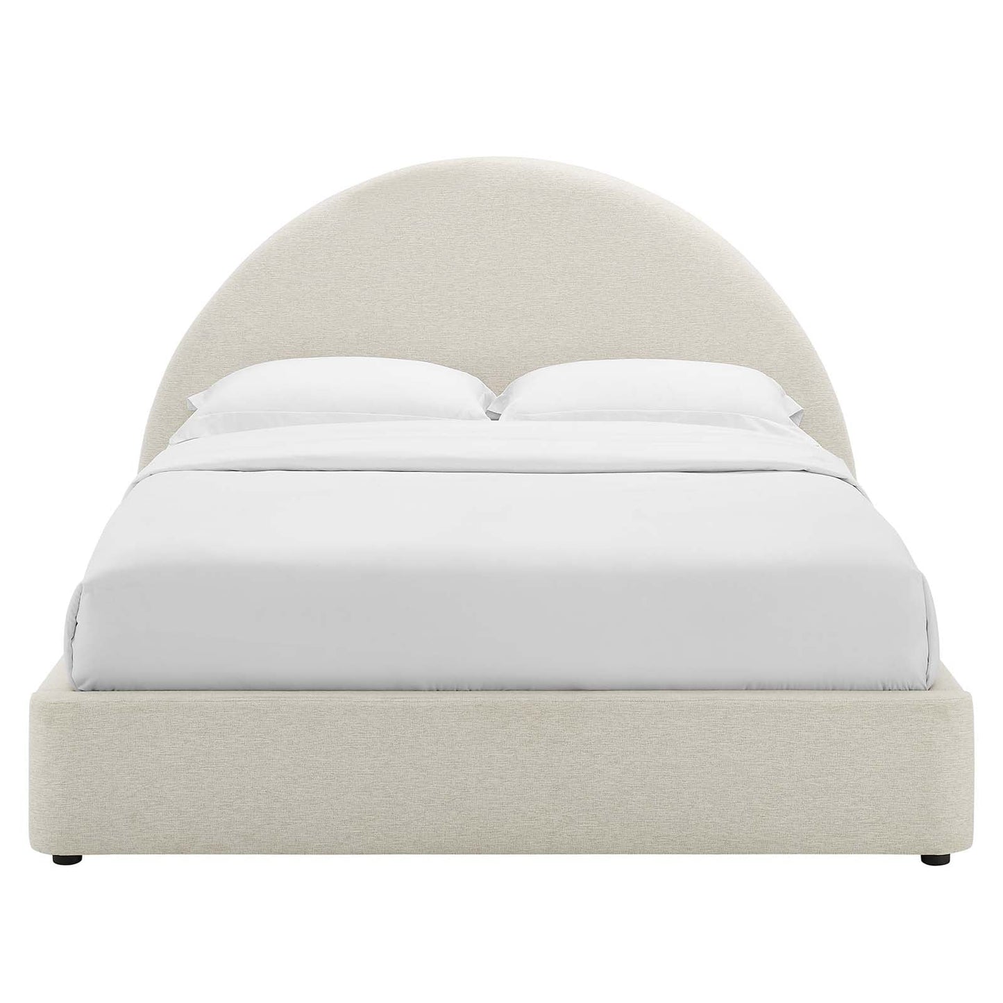 Resort Upholstered Fabric Arched Round King Platform Bed by Modway