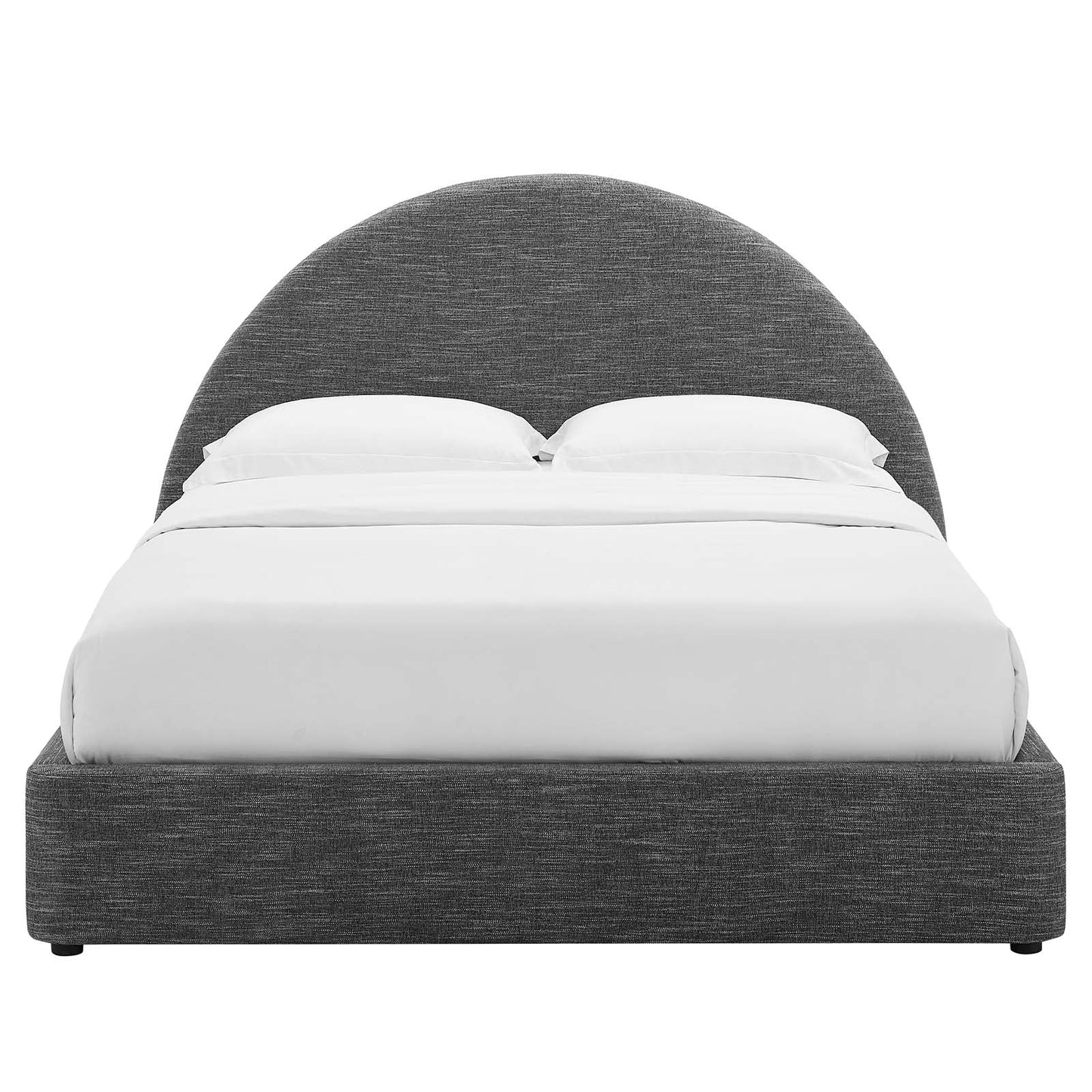 Resort Upholstered Fabric Arched Round King Platform Bed by Modway