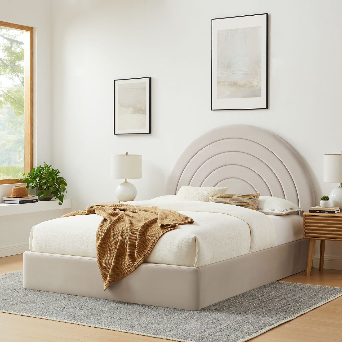 Solana Arched Performance Velvet King Platform Bed by Modway