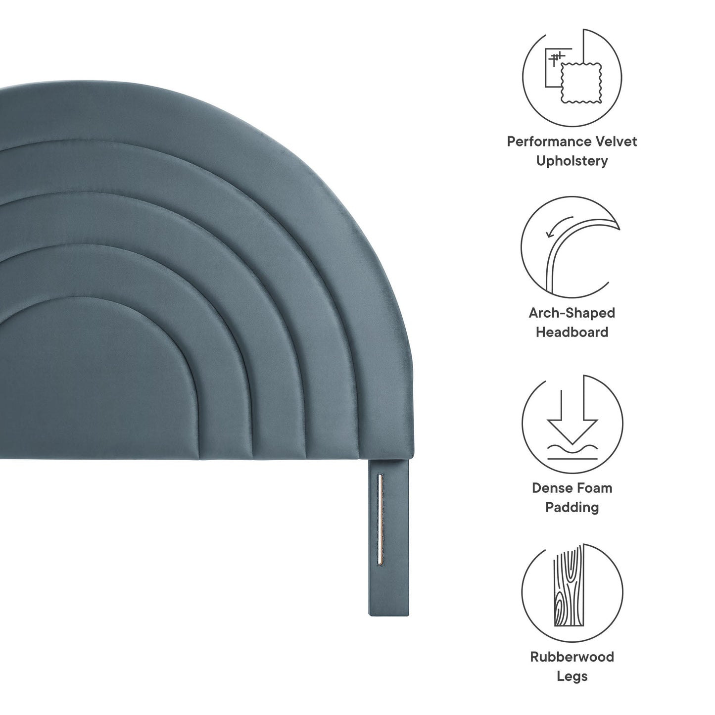 Solana Arched Performance Velvet Queen Headboard by Modway