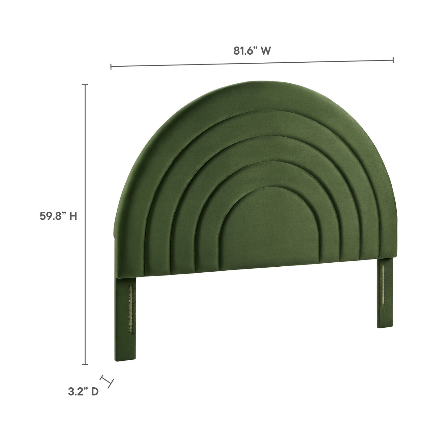 Solana Arched Performance Velvet King Headboard by Modway