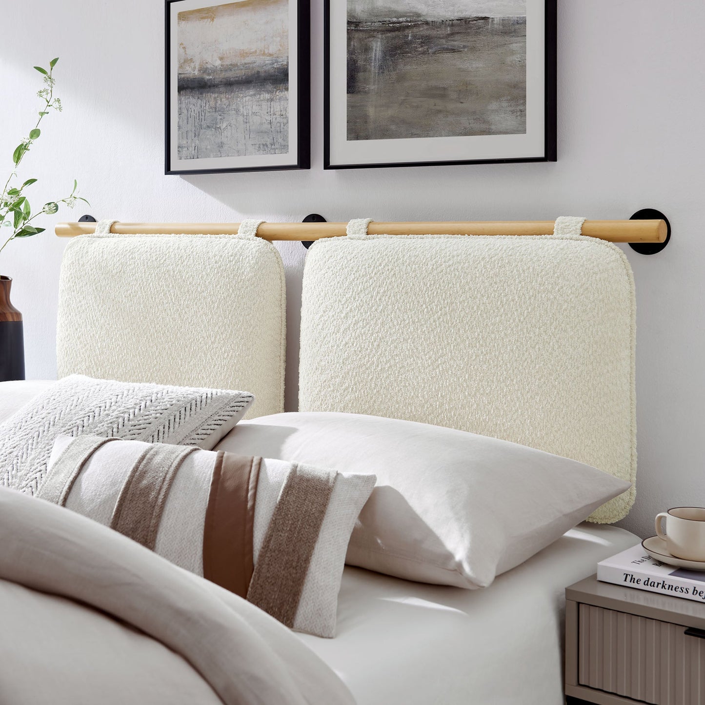 Anela Wall-Mounted Chenille Upholstered Full Headboard by Modway