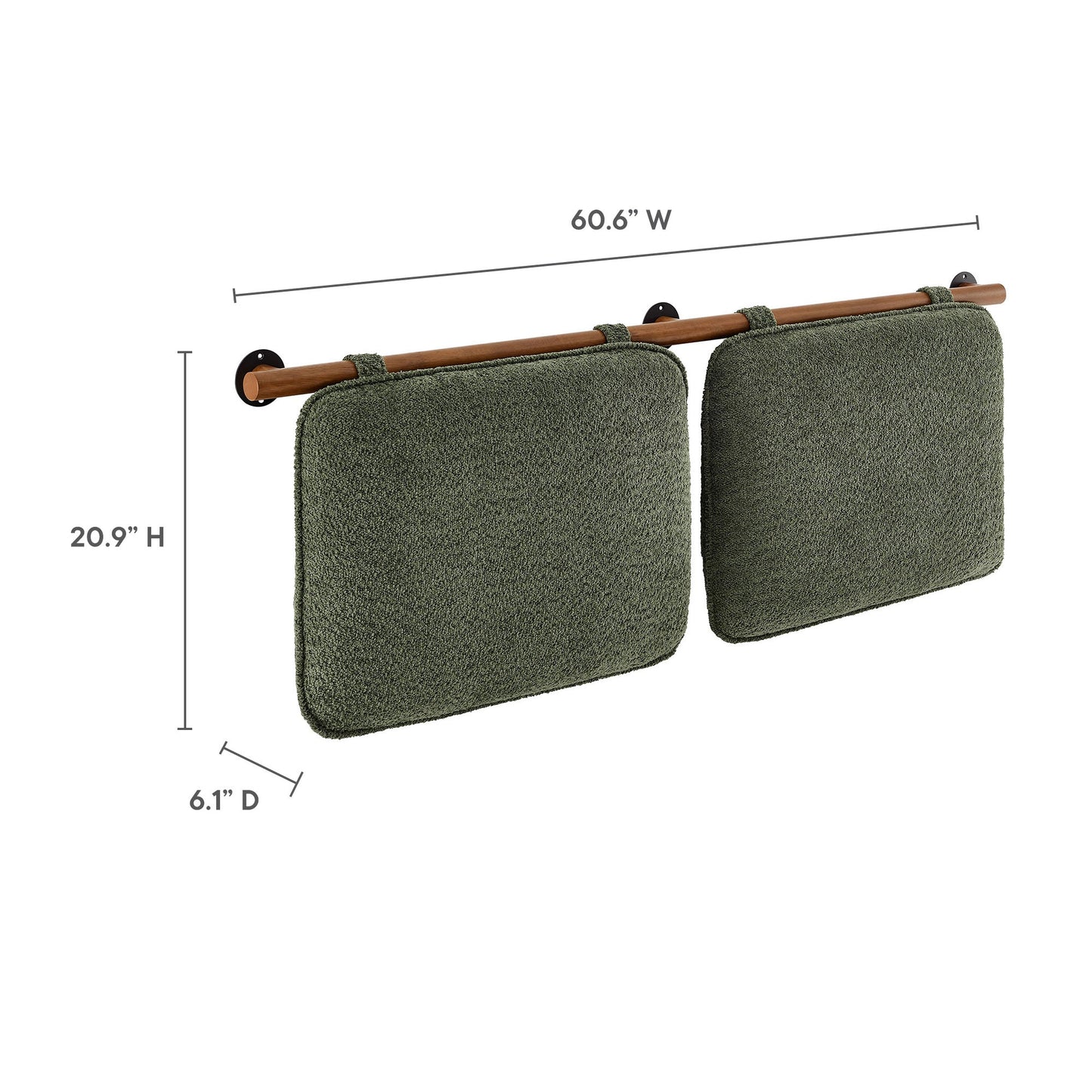Anela Wall-Mounted Chenille Upholstered Queen Headboard by Modway