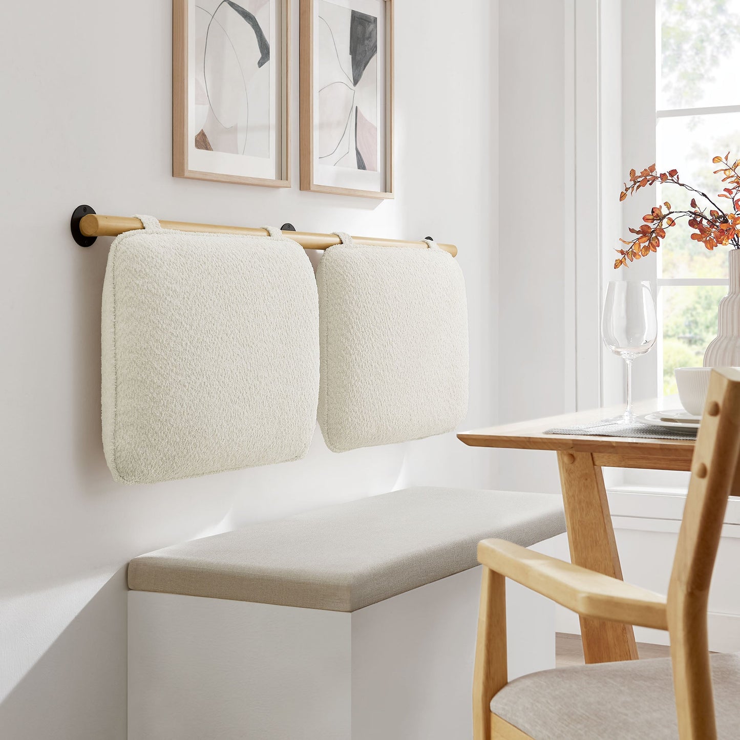 Anela Wall-Mounted Chenille Upholstered King Size Headboard by Modway