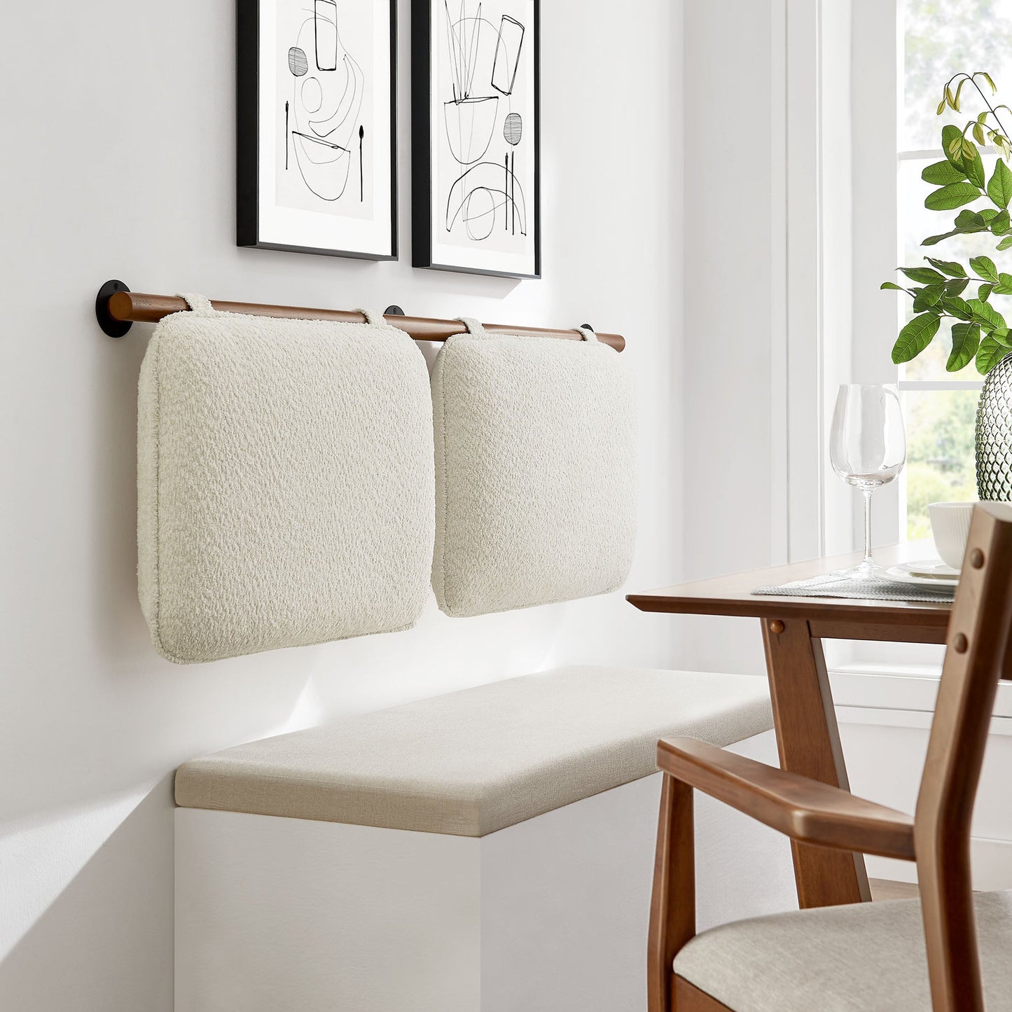 Anela Wall-Mounted Chenille Upholstered King Size Headboard by Modway