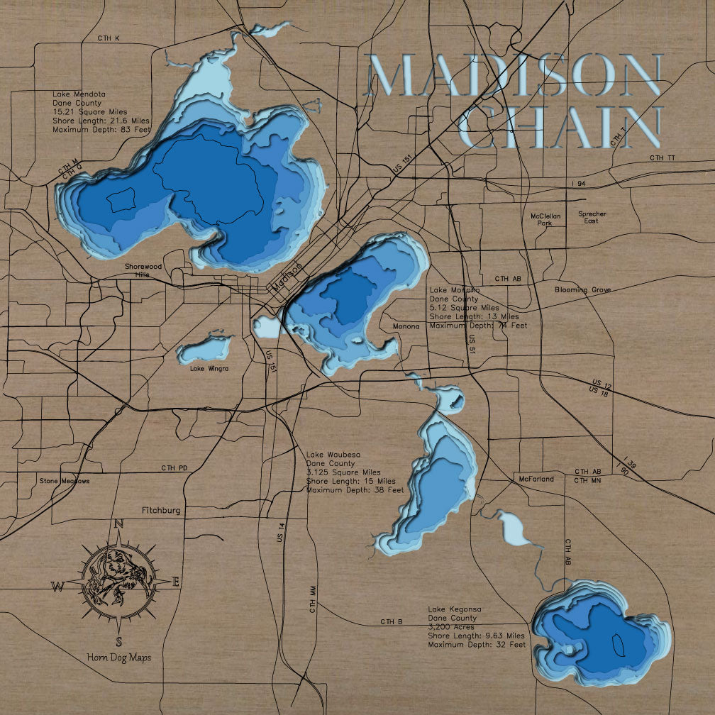 Madison Chain of Lakes Lake in Wisconsin