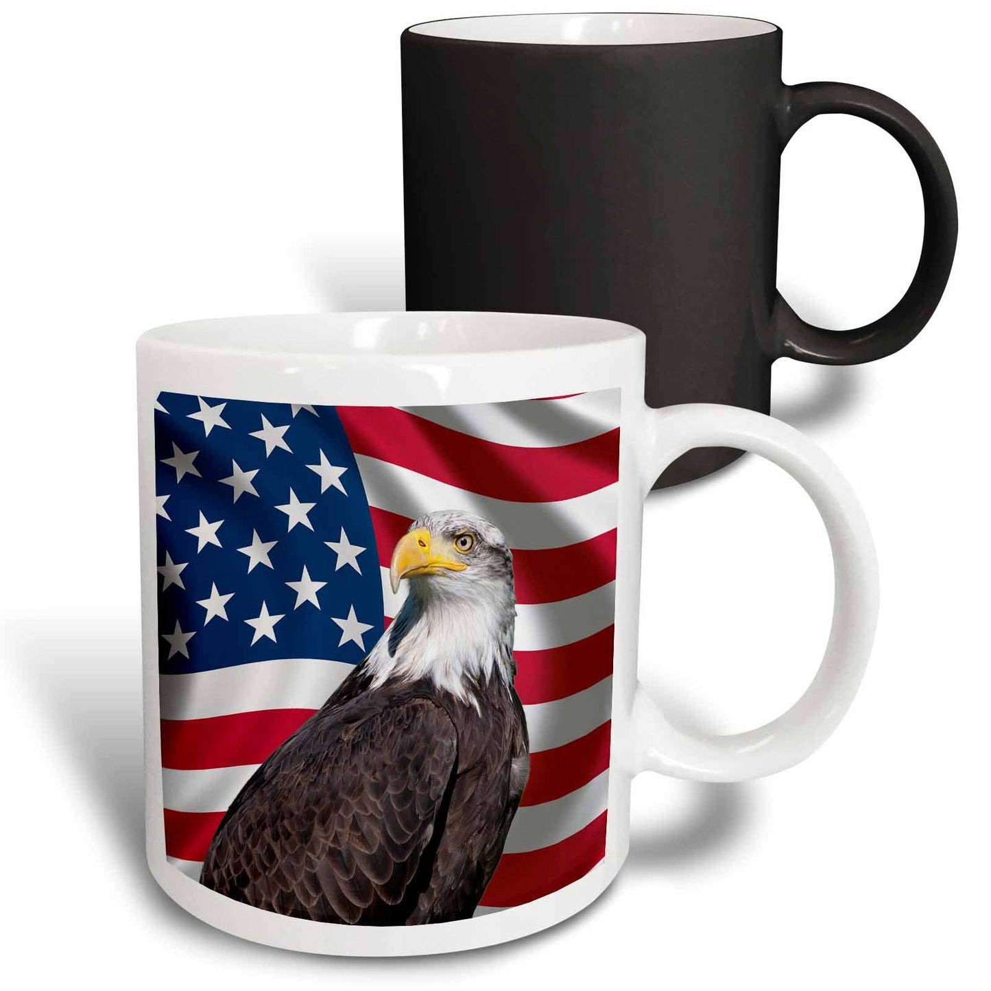 3dRose American Flag USA Bald Eagle Patriotism Patriotic Stars Stripes - Mugs (mug_154967)