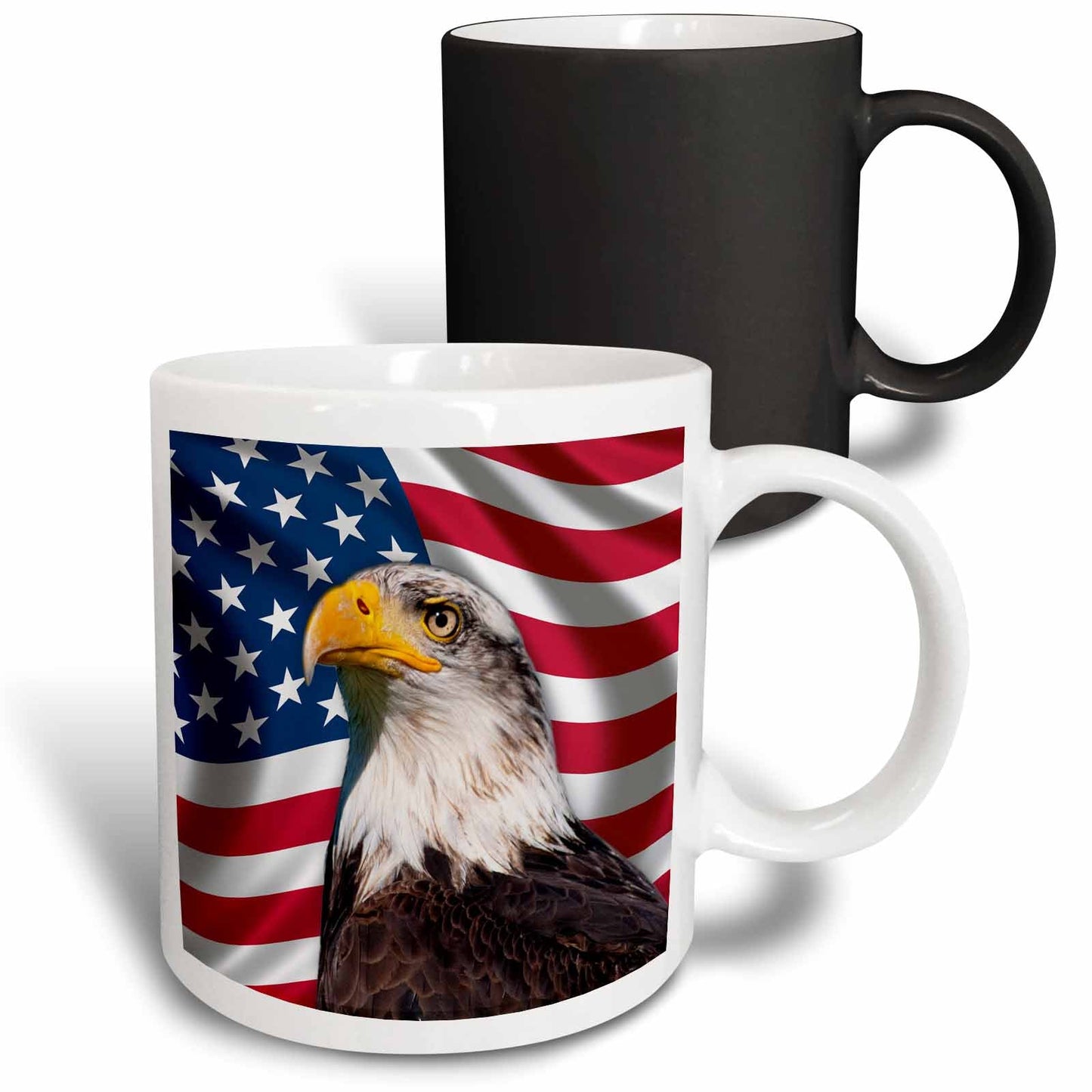 3dRose American Flag USA Bald Eagle Patriotism Patriotic Stars Stripes - Mugs (mug_155153)