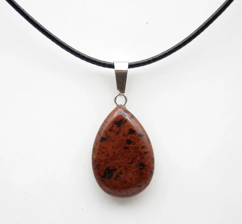 Crystal Teardrop Pendant Necklace