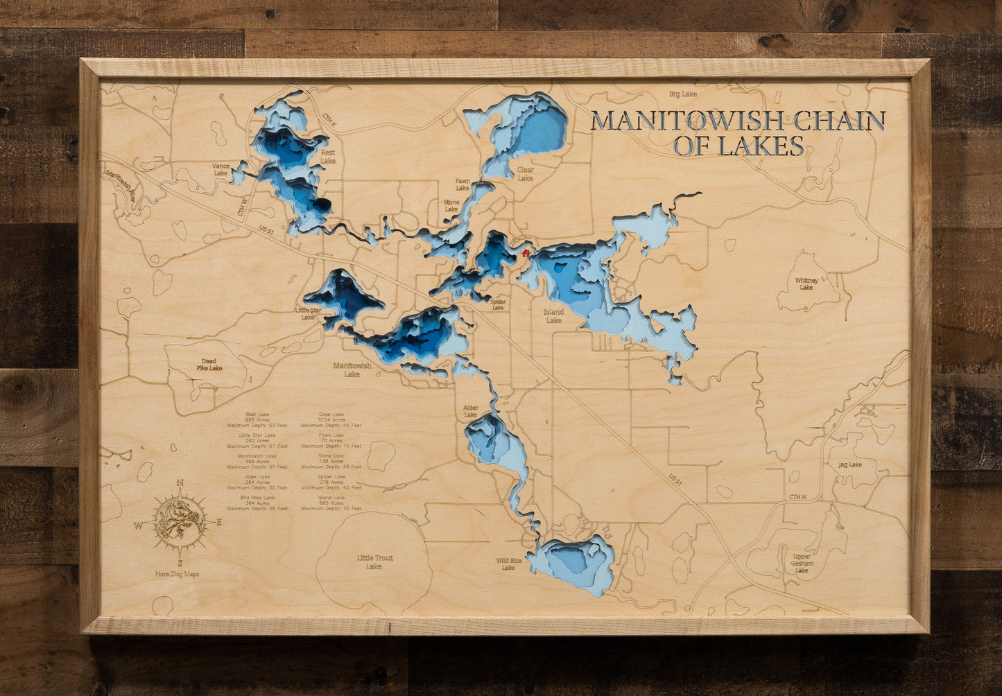 Manitowish Chain of Lakes Lake in Vilas County, Wisconsin