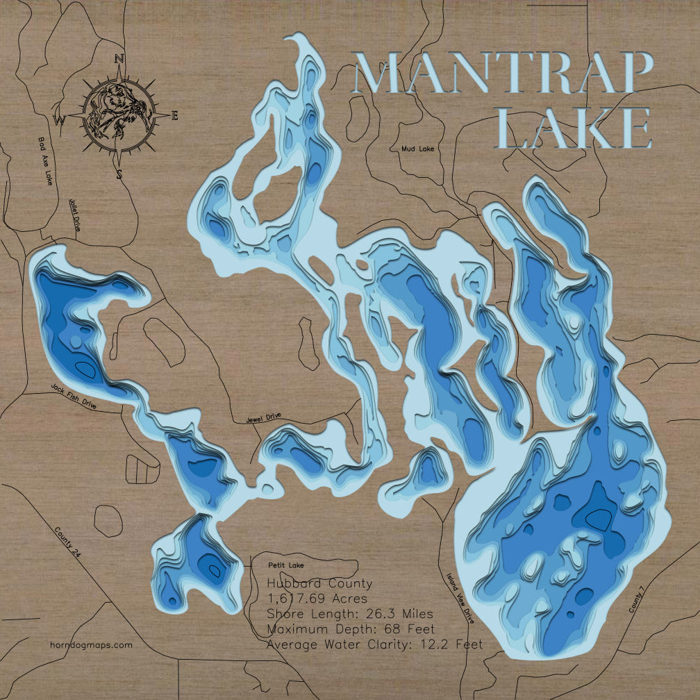 Mantrap Lake in Hubbard County, Minnesota