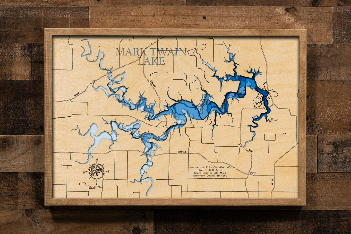 Mark Twain Lake in Monroe and Ralls Counties, Missouri