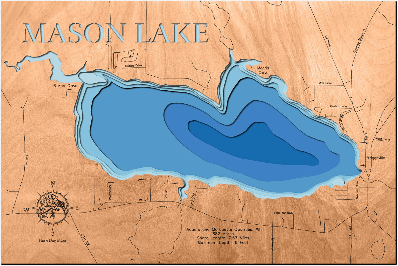 Mason Lake in Adams and Marquette County, Wisconsin