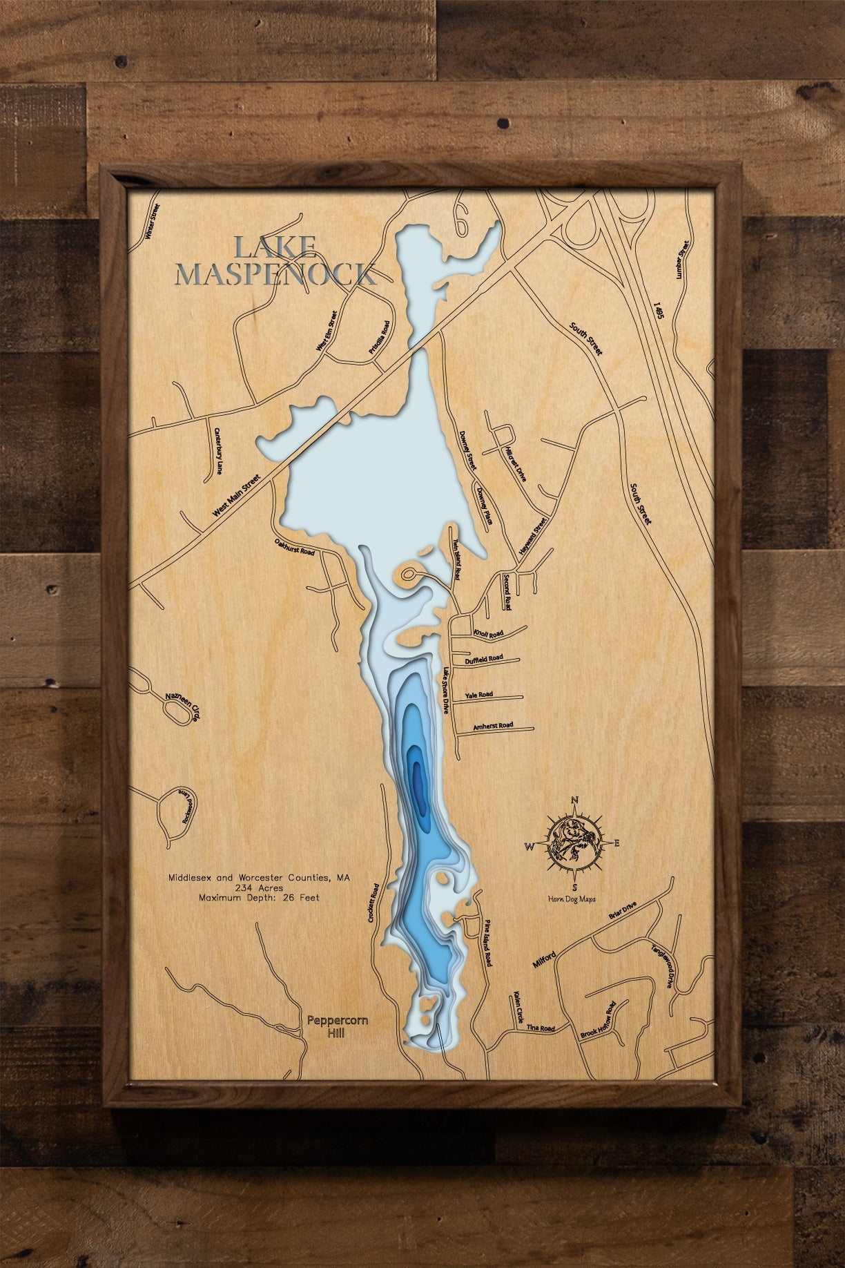 Lake Maspenock in Middlesex and Worcester Counties, Massachusetts