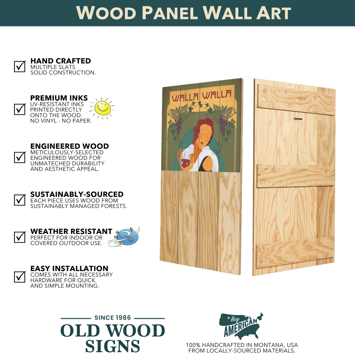 Montana and the Yellowstone River - Wood & Metal Wall Art