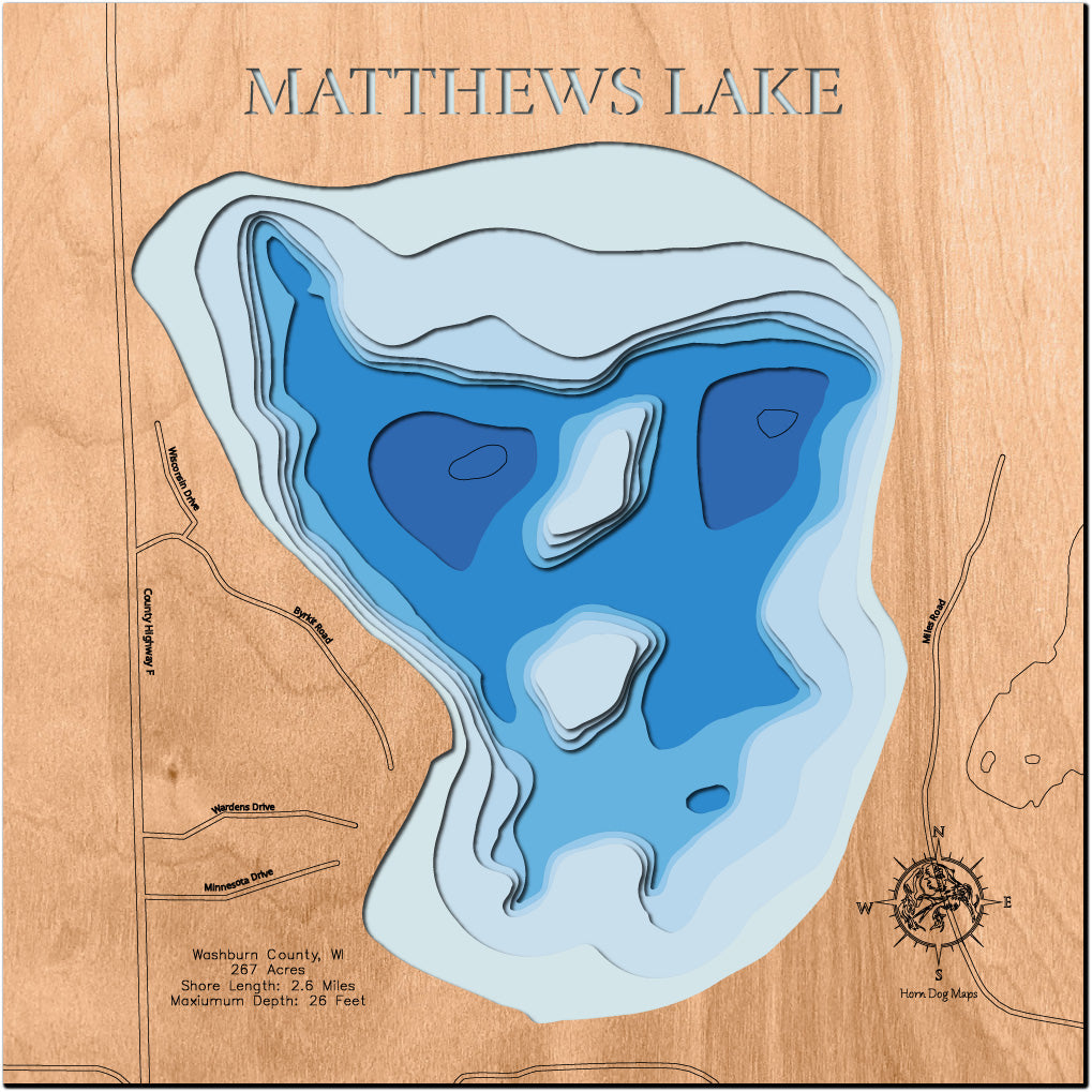 Matthews Lake in Washburn County, Wisconsin
