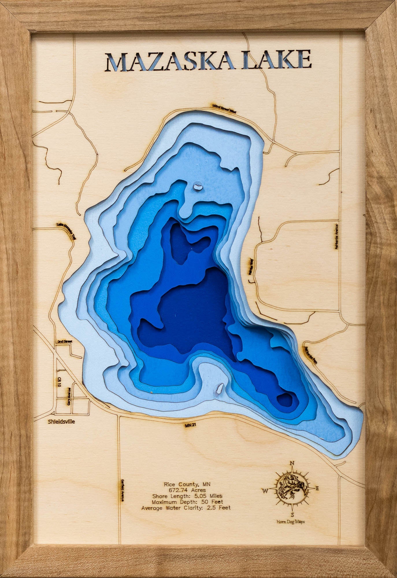 Mazaska Lake in Rice County, Minnesota