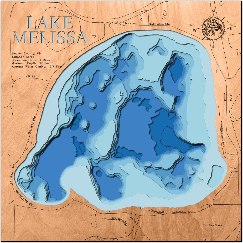 Melissa Lake in Becker County, Minnesota
