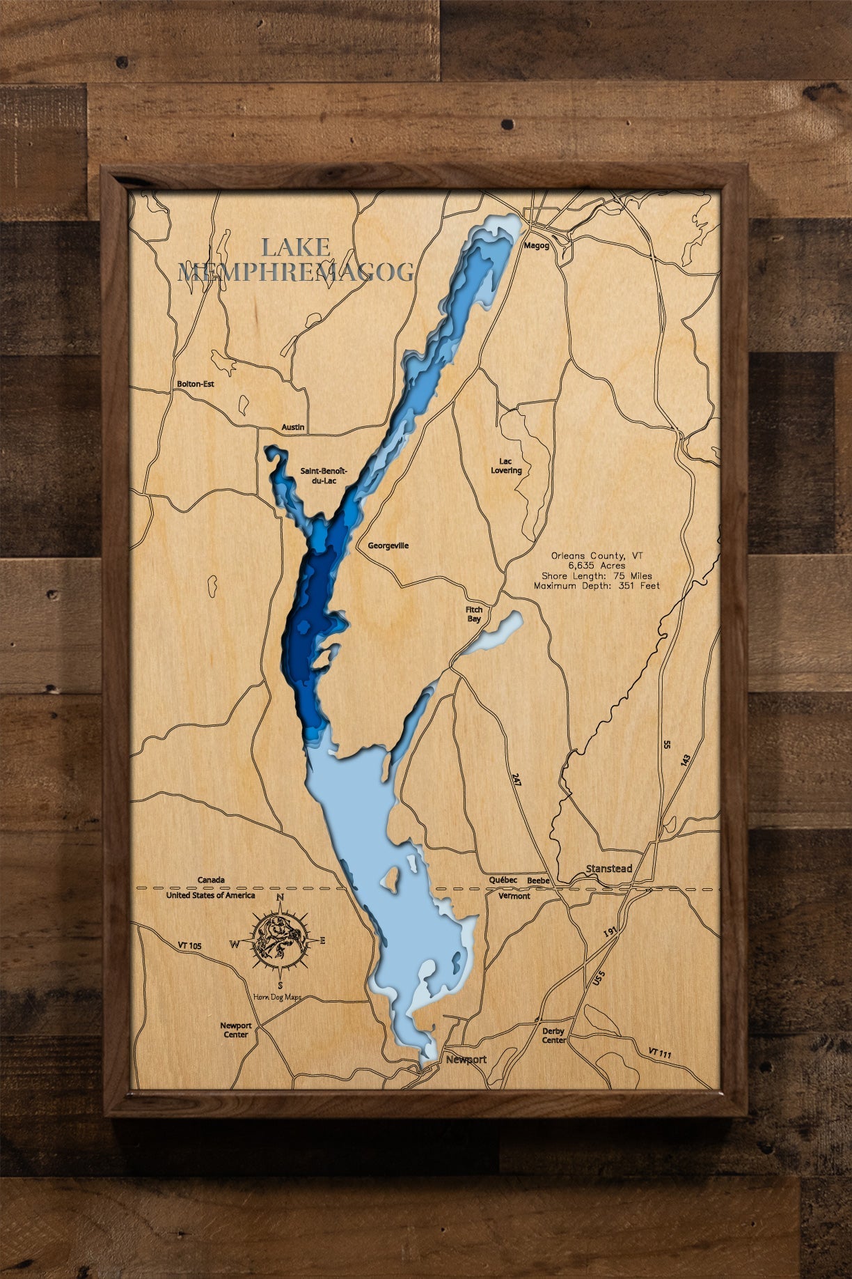 Lake Memphremagog in Orleans County, Vermont