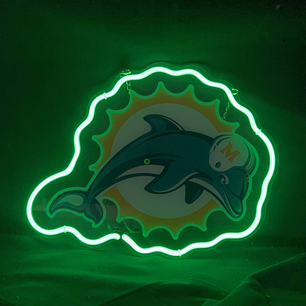 Miami Dolphins Football Logo Neon Light Sign