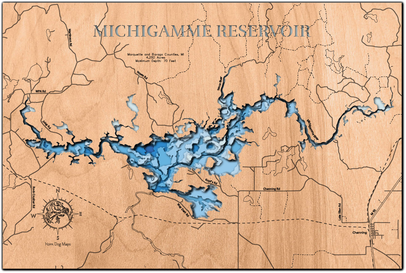 Michigamme Reservoir in Marquette and Baraga Counties, Michigan