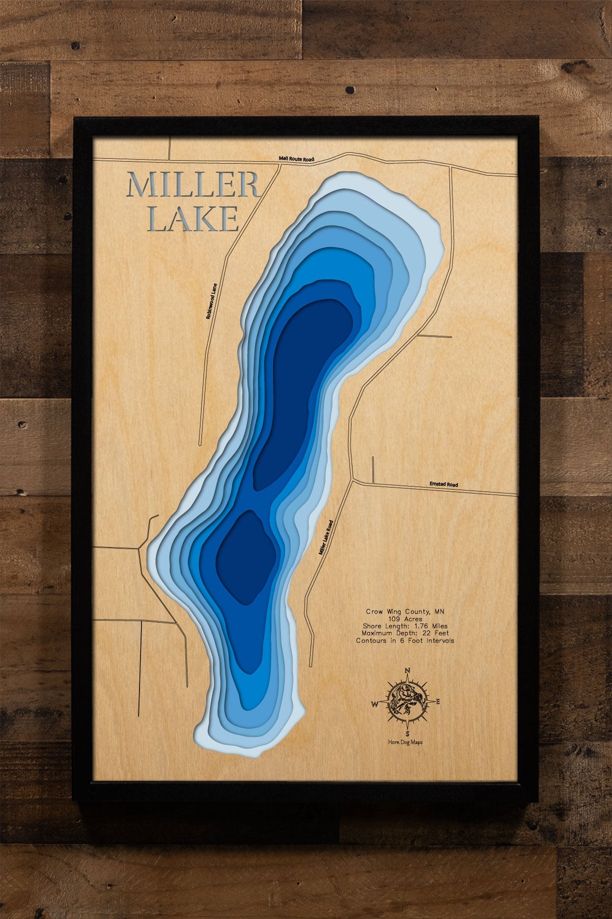 Miller Lake in Crow Wing County, Minnesota