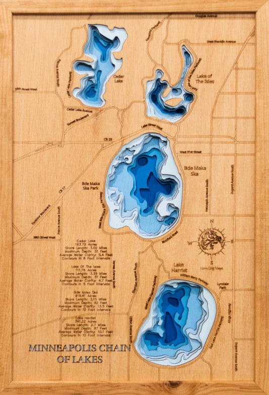 Minneapolis Chain of Lakes in Hennepin County, Minnesota