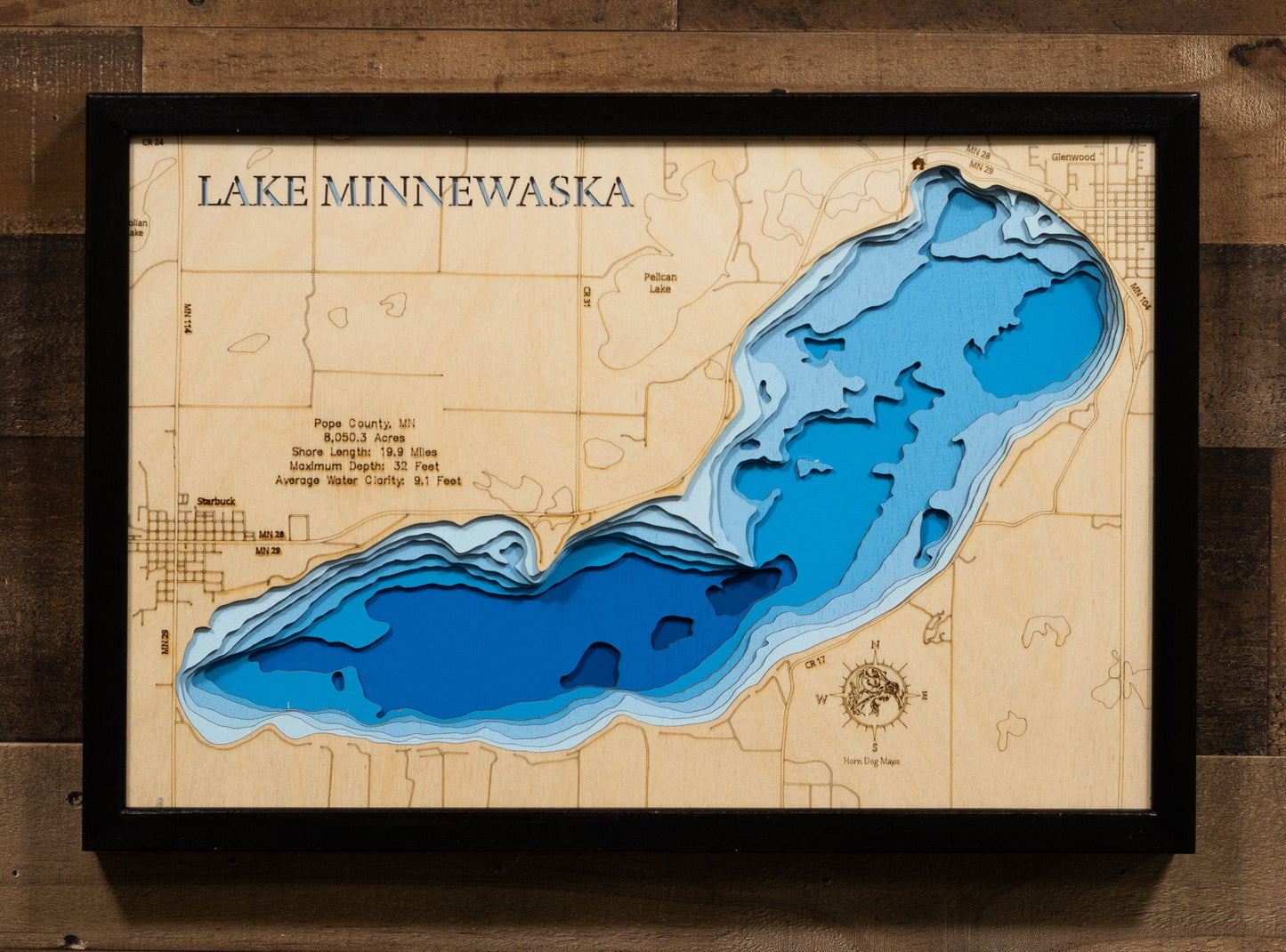 Lake Minnewaska in Pope County, Minnesota