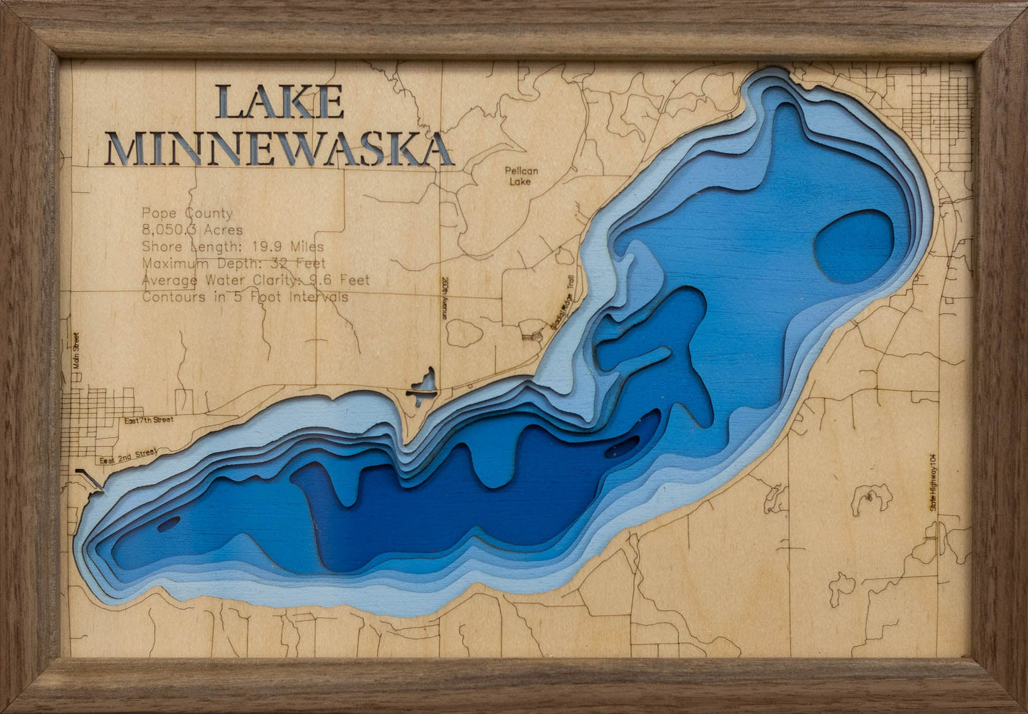 Lake Minnewaska in Pope County, Minnesota