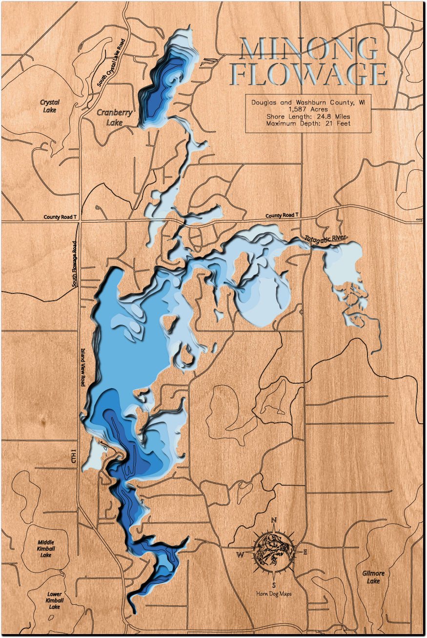 Minong Flowage in Douglas and Washburn Counties, Wisconsin