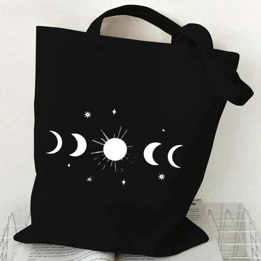 Witchy Floral & Moon Tote Bags