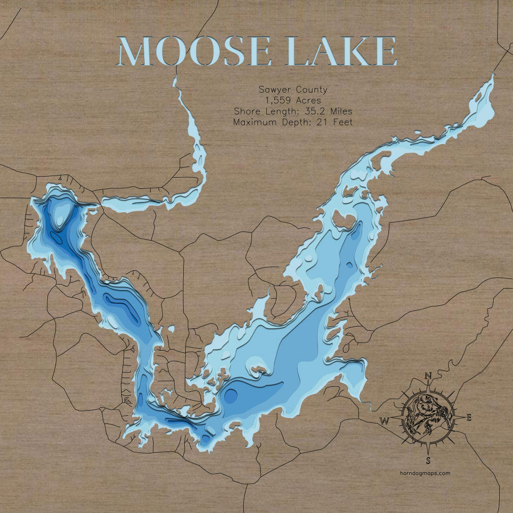Moose Lake in Sawyer County, Wisconsin