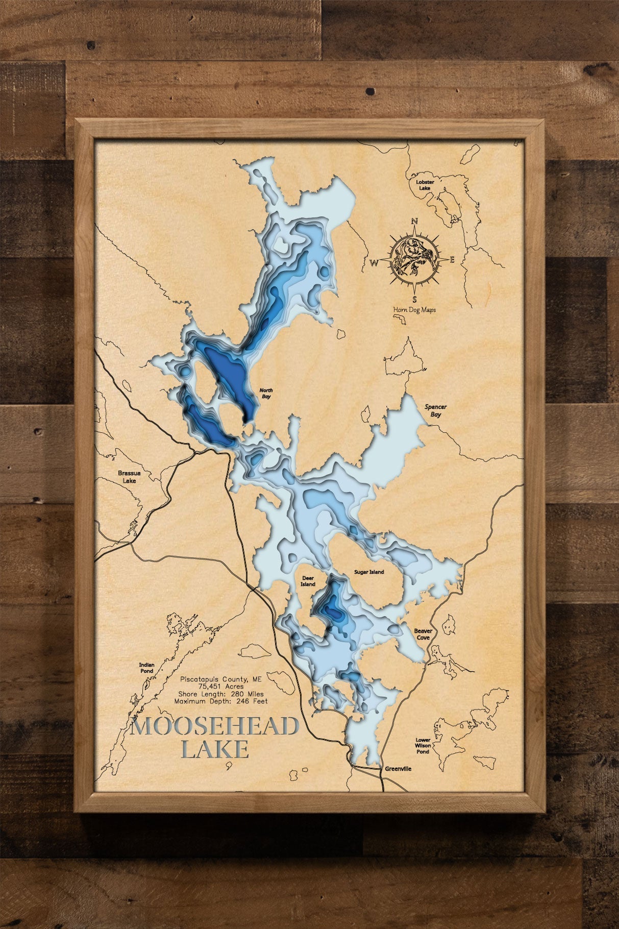 Moosehead Lake in Piscataquis County, Maine