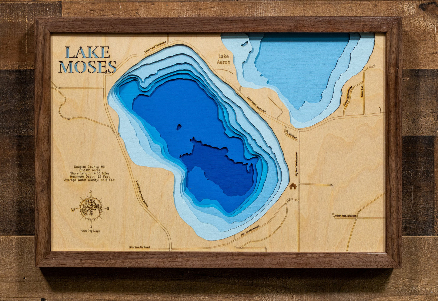 Moses Lake in Douglas County, Minnesota