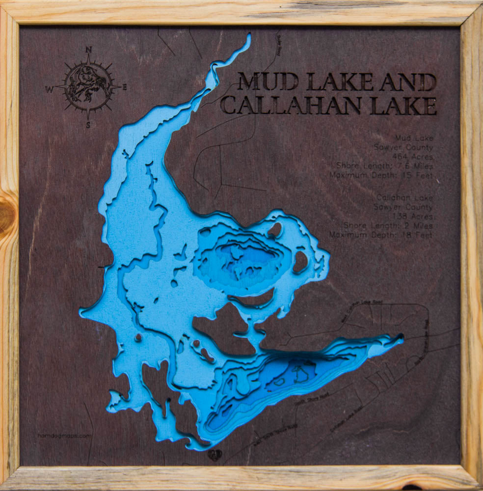 Mud and Callahan Lakes in Sawyer County, Wisconsin