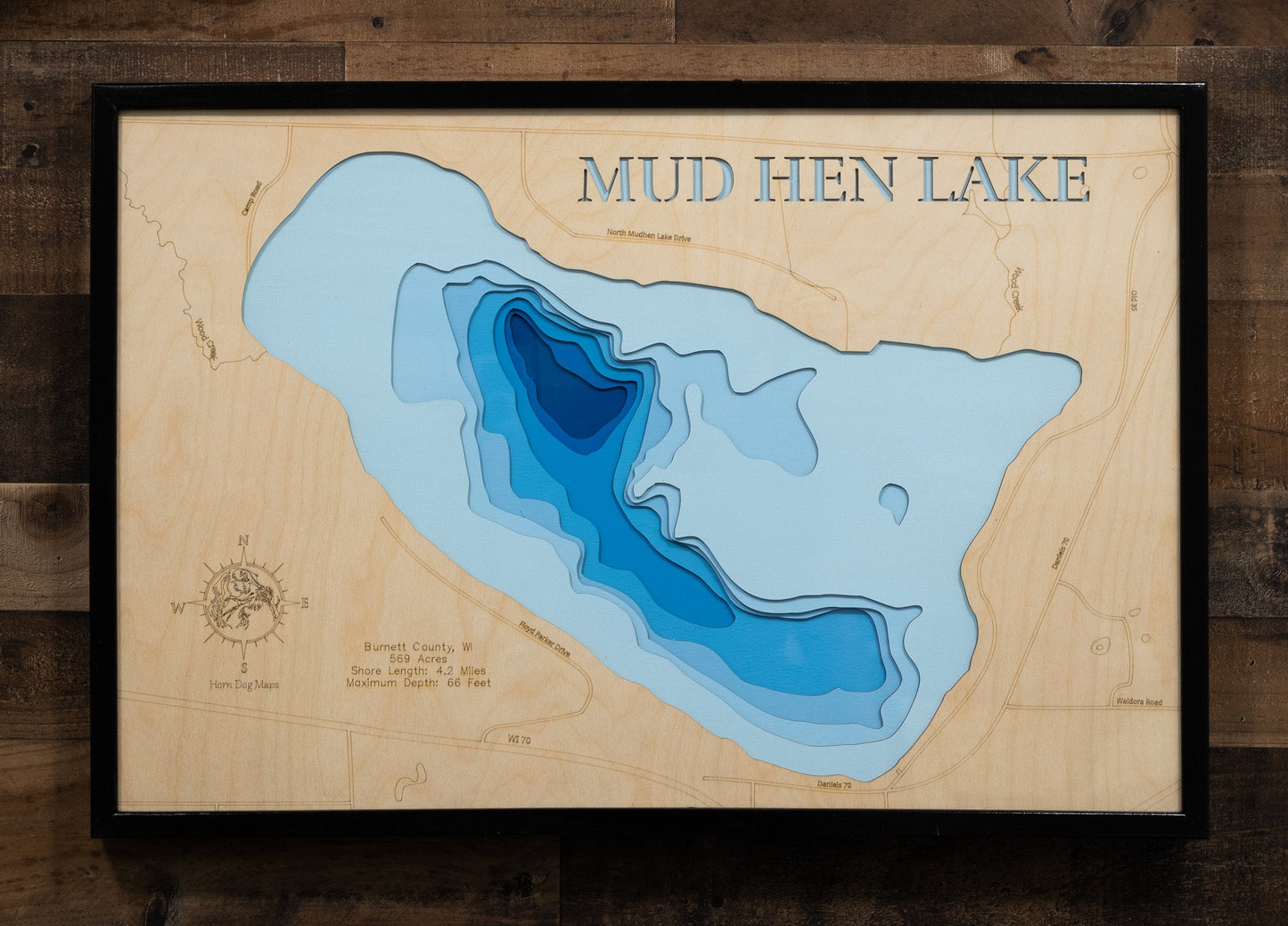 Mud Hen Lake in Burnett County, Wisconsin