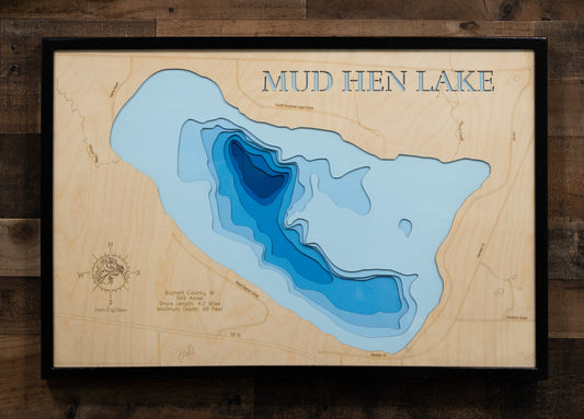 Mud Hen Lake in Burnett County, Wisconsin