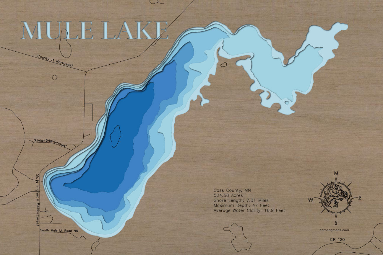 Mule Lake in Cass County, Minnesota