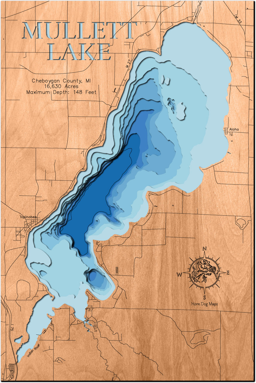 Mullett Lake in Cheboygan County, Michigan