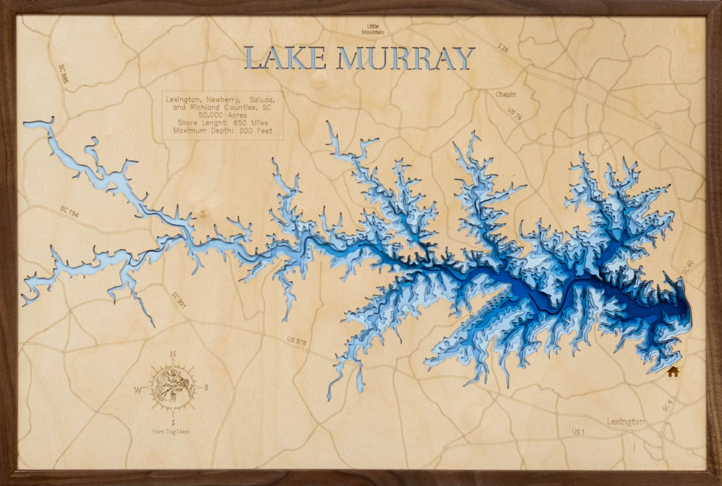 Lake Murray in Lexington, Newberry, Saluda, and Richland Counties, South Carolina