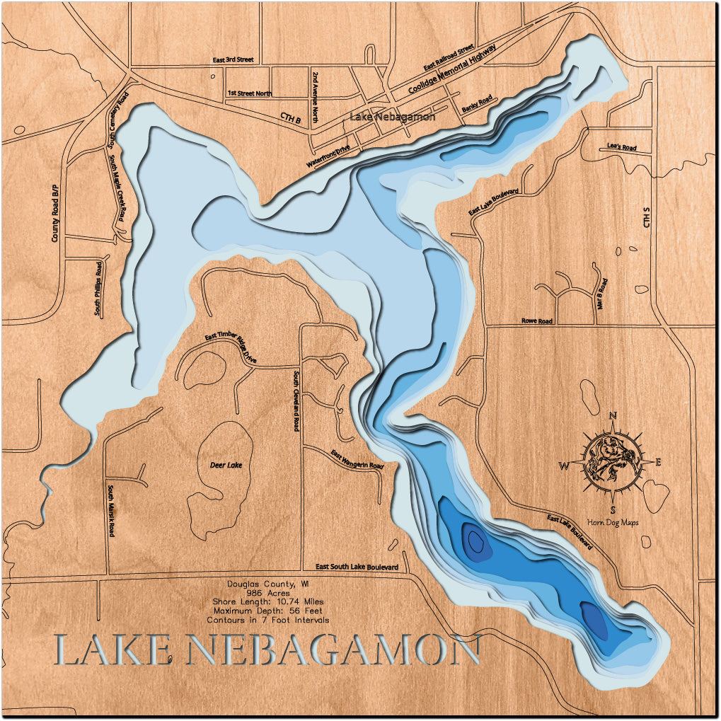 Nebagamon Lake in Douglas County, Wisconsin